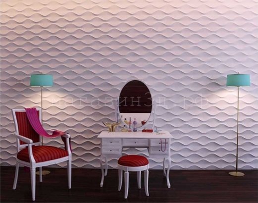 3D Decorative Gypsum Wall Panels - Horizontal Wave