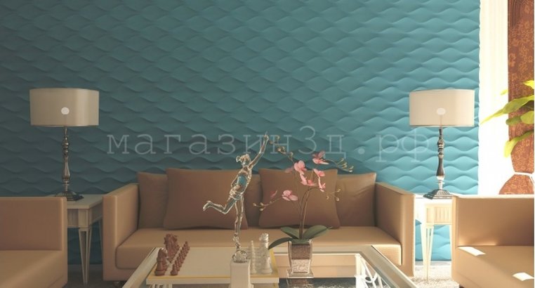 3D Decorative Gypsum Wall Panels - Horizontal Wave