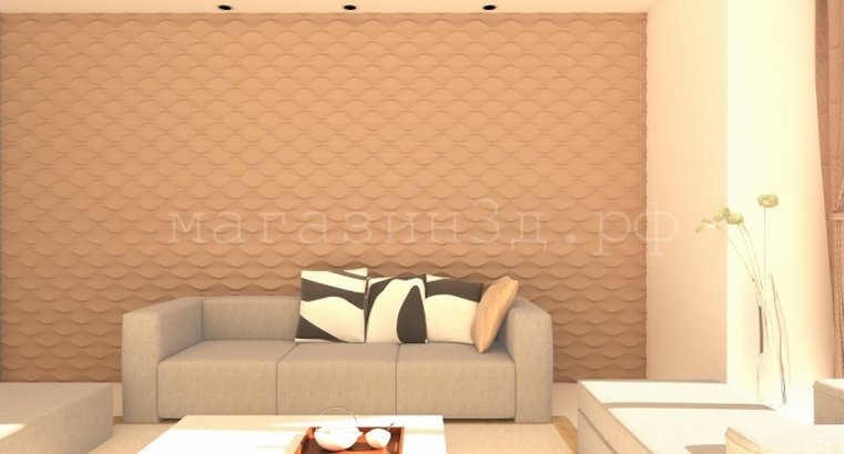 3D Decorative Gypsum Wall Panels - Horizontal Wave