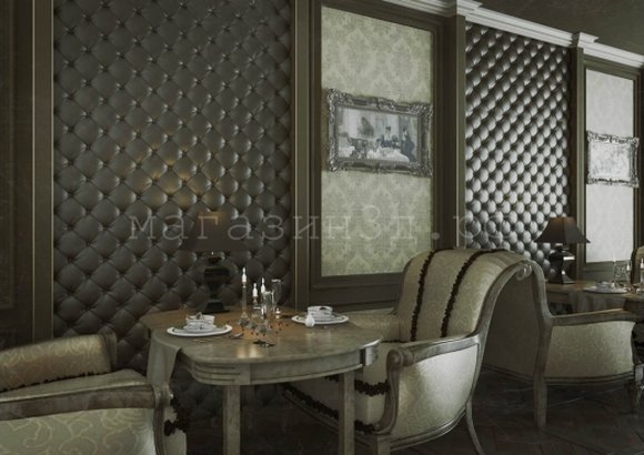 3D decorative gypsum wall panels - Large leather