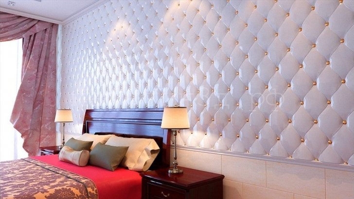 3D decorative gypsum wall panels - Large leather