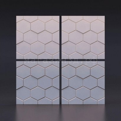 3D Decorative Gypsum Wall Panels - Hexagon