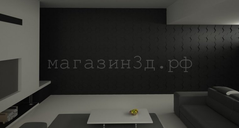 3D Decorative Gypsum Wall Panels - Hexagon