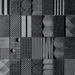 3D decorative gypsum wall panels (gypsum tiles, Elementary) - Domino - easy installation
