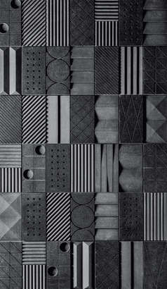 3D decorative gypsum wall panels (gypsum tiles, Elementary) - Domino - easy installation