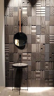 3D decorative gypsum wall panels (gypsum tiles, Elementary) - Domino - easy installation