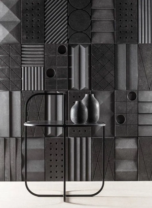 3D decorative gypsum wall panels (gypsum tiles, Elementary) - Domino - easy installation