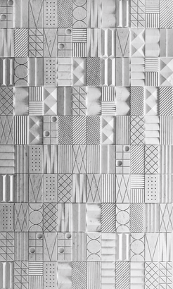 3D decorative gypsum wall panels (gypsum tiles, Elementary) - Domino - easy installation