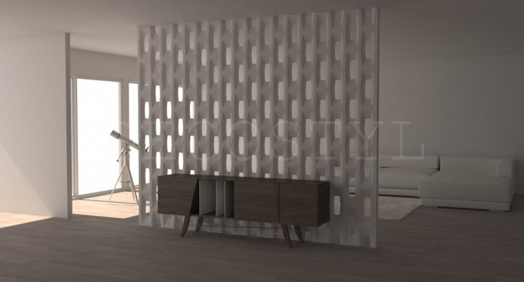 Apollo - decorative 3D wall partition made of plaster