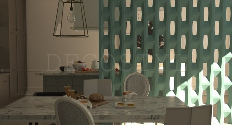 Apollo - decorative 3D wall partition made of plaster