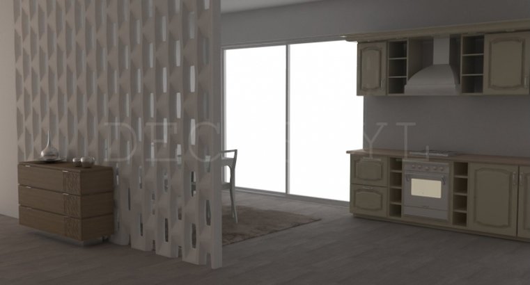 Apollo - decorative 3D wall partition made of plaster