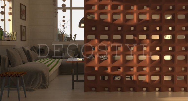 3D decorative gypsum wall partition - Crat