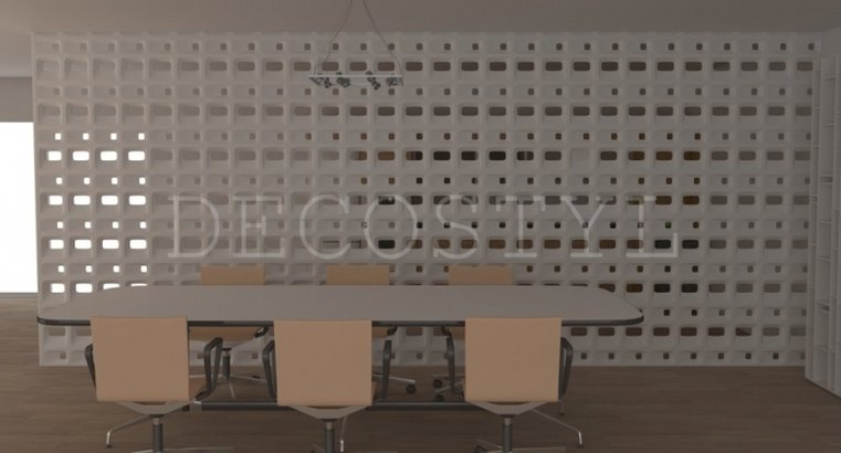 3D decorative gypsum wall partition - Crat