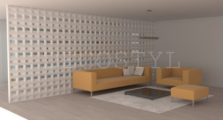 3D decorative gypsum wall partition - Crat