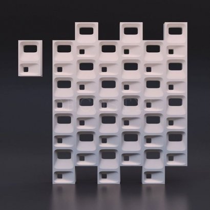 3D decorative gypsum wall partition - Crat