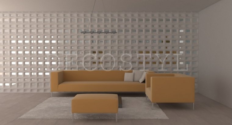 3D decorative gypsum wall partition - Crat