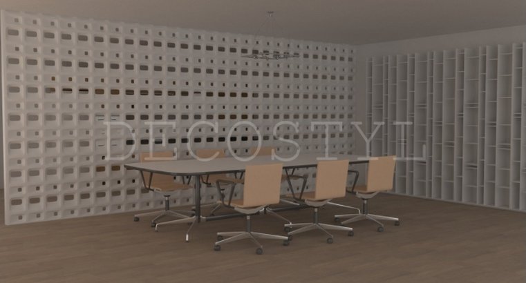 3D decorative gypsum wall partition - Crat