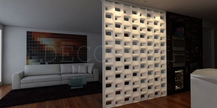 3D decorative gypsum wall partition - Crat
