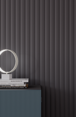 3D MDF panels (laminated) Dune De Luxe Black Lead