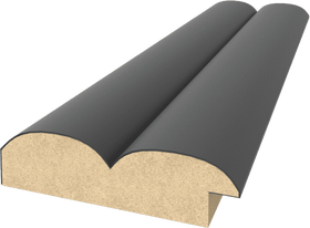 3D MDF panels (laminated) Wave De Luxe Black Lead