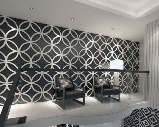 Decorative wall 3D panel-grid made of MDF PR-02