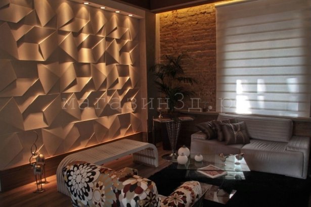 3D decorative gypsum wall panels - Kink - easy installation