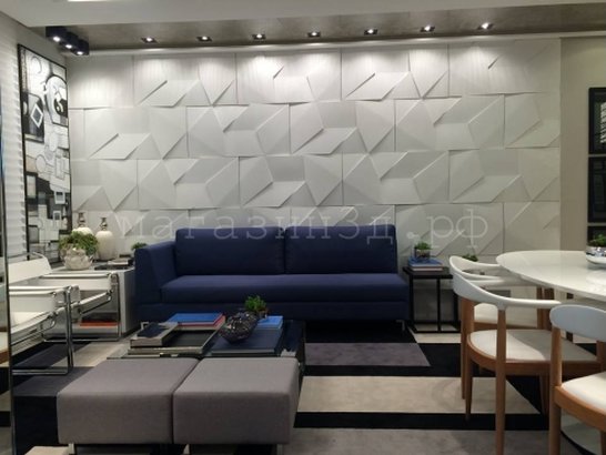 3D decorative gypsum wall panels - Kink - easy installation