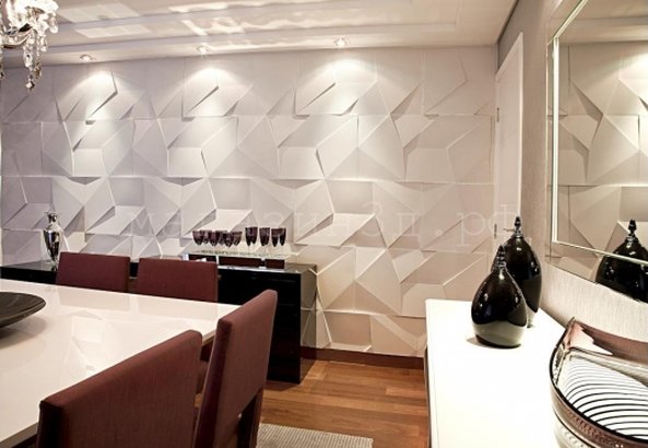 3D decorative gypsum wall panels - Kink - easy installation