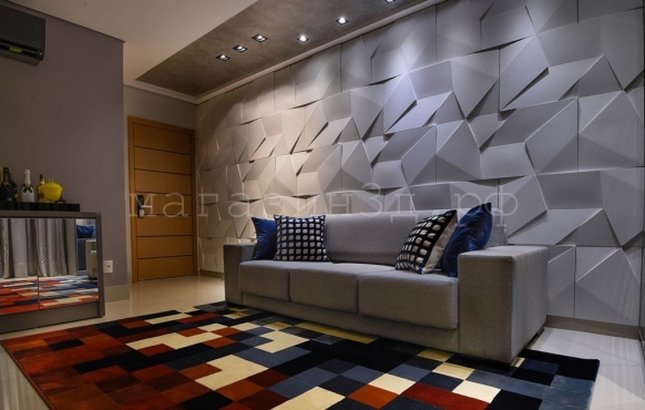 3D decorative gypsum wall panels - Kink - easy installation
