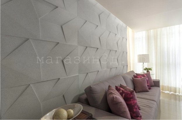 3D decorative gypsum wall panels - Kink - easy installation