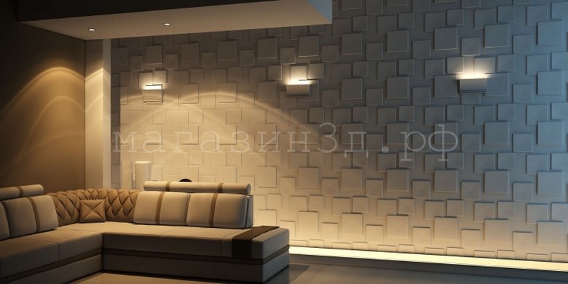 3D decorative gypsum wall panels - Squares