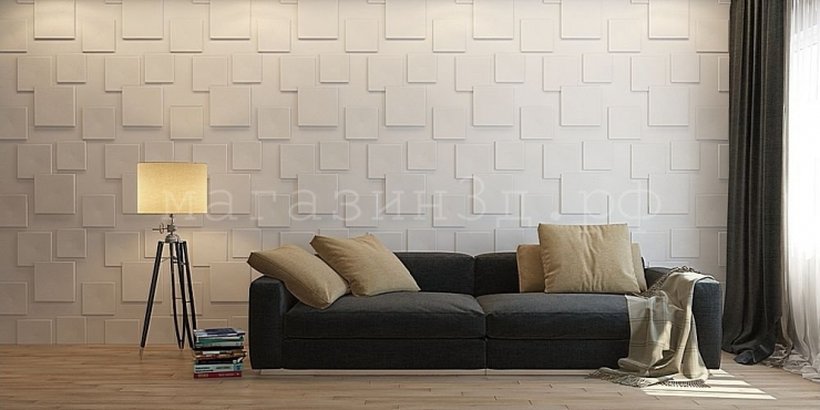 3D decorative gypsum wall panels - Squares