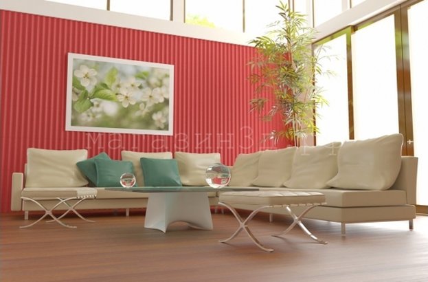 3D decorative gypsum wall panels - Concave strip