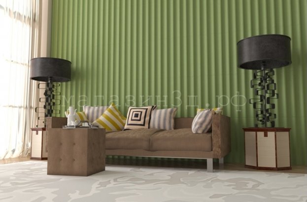 3D decorative gypsum wall panels - Concave strip