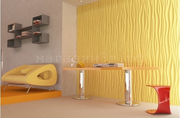 3D Decorative Gypsum Wall Panels - Silk Wave