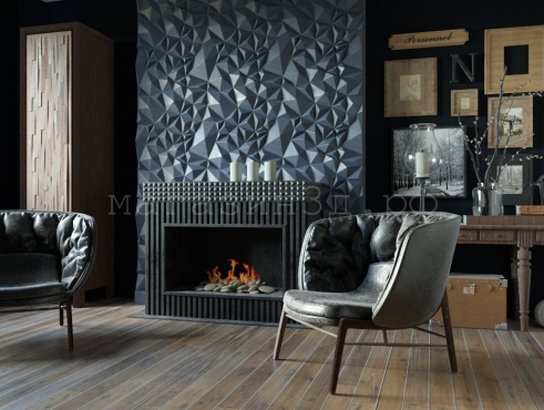 3D decorative gypsum wall panels - Rock Crystal
