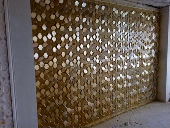 3D decorative gypsum wall panels - Beehive - easy installation