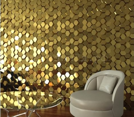 3D decorative gypsum wall panels - Beehive - easy installation