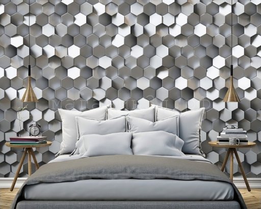 3D decorative gypsum wall panels - Beehive - easy installation