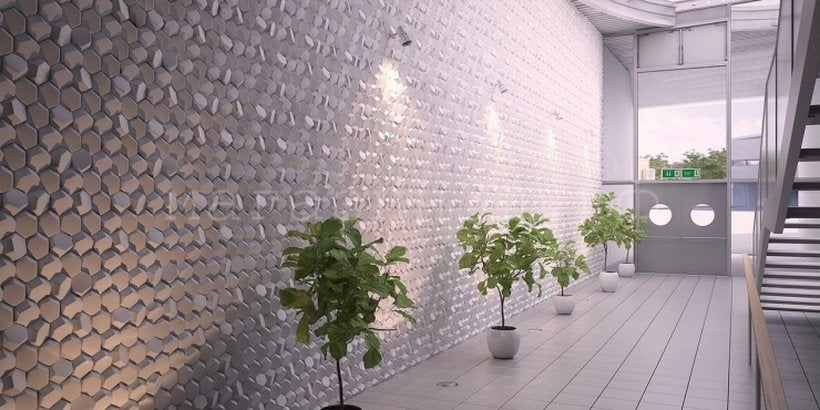 3D decorative gypsum wall panels - Beehive - easy installation