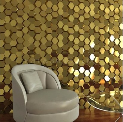 3D decorative gypsum wall panels - Beehive - easy installation