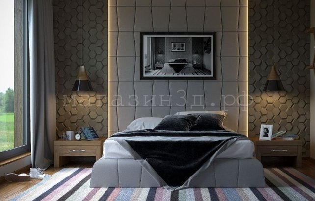 3D decorative gypsum wall panels - Beehive - easy installation