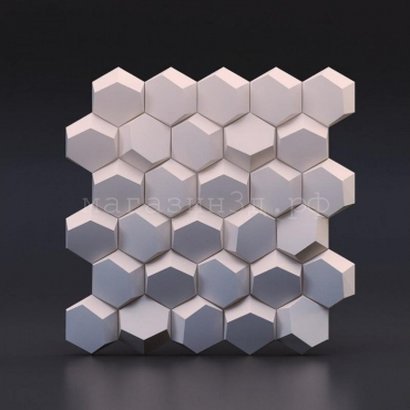 3D decorative gypsum wall panels - Beehive - easy installation