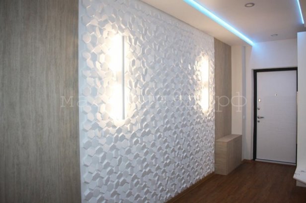 3D decorative gypsum wall panels - Beehive - easy installation