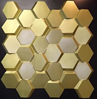 3D decorative gypsum wall panels - Beehive - easy installation
