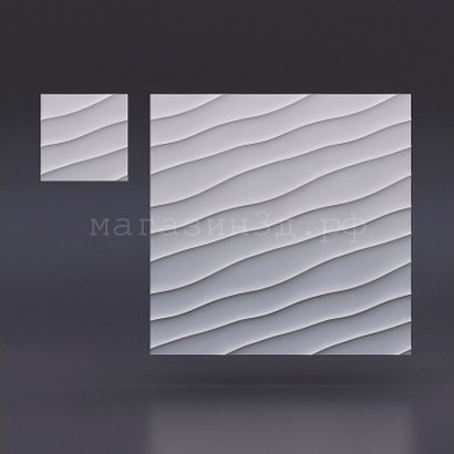 3D decorative gypsum wall panels - Wave diagonal