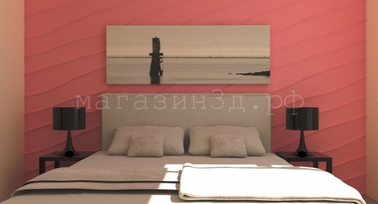 3D decorative gypsum wall panels - Wave diagonal