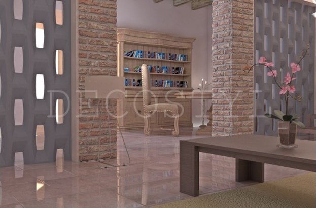 Apollo - decorative 3D wall partition made of plaster