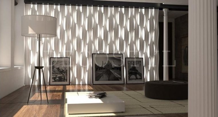 Decorative wall 3D light panels Stream