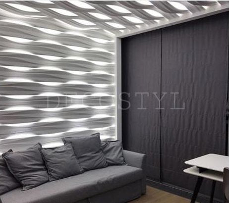 Decorative wall 3D light panels Stream